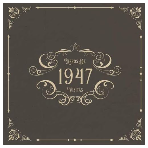 1947 Libros de Visitas: Libros de visitas para fiestas de cumpleaños de estilo vintage para que la familia y los amigos inserten saludos y mensajes | 100 páginas