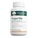 Genestra Brands Pregna Vite - Combination Multivitamins & Minerals - Prenatal Folate - With Iron, Zinc, Biotin & Vitamin D - Non-GMO & Vegetarian - 180 Capsules
