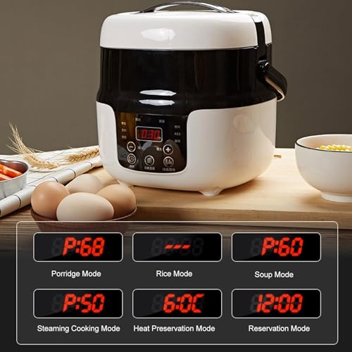 Mini urządzenie do gotowania ryżu – inteligentny multicooker 2 l do szybkiego gotowania, wkładka nieprzywierająca, idealna dla 2-4 osób, idealna do kampera i podróży długodystansowych