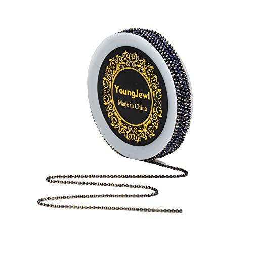 Youngjewl 51 Feet Ball Chain 1.5Mm Small Brass Bead Chain Jewelry Making Chains With 20Pcs Connectors For Diy Necklace Hanging Ornament Tags Bracelets Keychain Craft (17 Colors Mixed) #TOP2