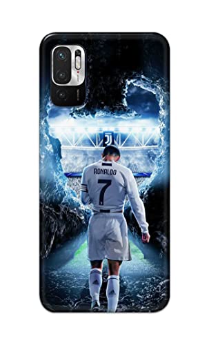 Image of Printed Hard Back Cover Case for Mi Redmi Note 10T 5G | Mi Redmi Note 10 5G Back Cover (Footbal Legend) -1302