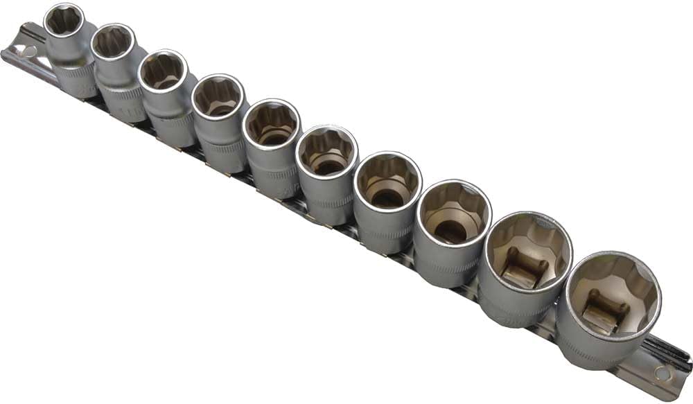 Blue Spot Tools 1526 B/SPOT 1/2-Inch Socket Set on Rail (10-Piece)