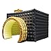 Xmaybang Inflatable Photo Booth Enclosure Black and Gold, Led Photo Booth Tent with Internal Blower,Perfect for Parties, Weddings, Birthdays, Anniversaries