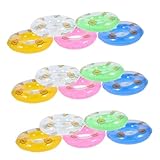 NOLITOY 15個充 ミニスイムリング おも 用浮 カートゥーン柄の アヒルデザイ