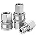 2 Sets Hotop NPT 3/8 Inch Stainless Steel Male and Female Quick Connector Kit Pressure Washer Adapters (Internal Thread)
