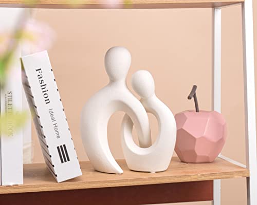 Quoowiit COUPLE WHITE Ceramic Couple Sculptures For Home Decor, Abstract Lover Statue thumb #5