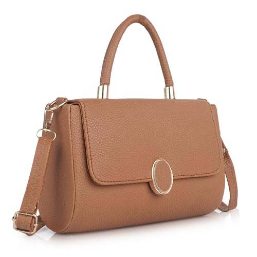 Image of Synthetic Leather Casual Classy Top Handle Handheld Crossbody Travel Side Sling Bag For Women