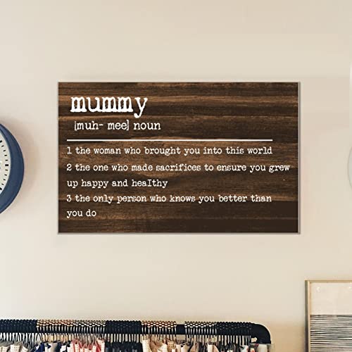 Plaque en bois Mummy Definition objet décoration murale salon - 4