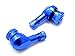 Produktbild 2x Motorrad Alu Winkelventil Blau 11,3mm Ventile Eckventil Ventil Motorrad