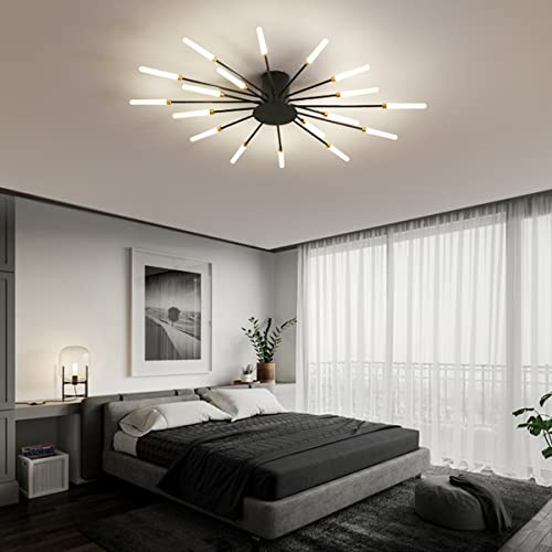 Plafonnier LED dimmable à 42 flammes avec télécommande pour salon