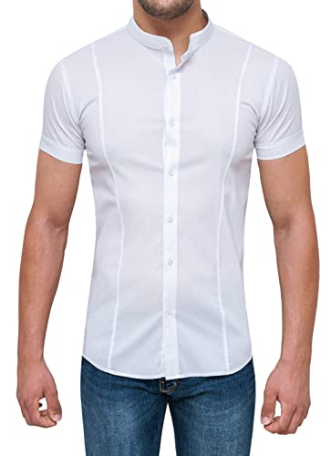 Chemise homme slim fit à manches courtes Evoga pour un style décontracté moderne