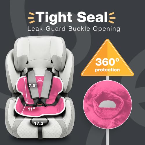 Image of Bear and Care - Potty Training Car Seat Protector - Waterproof Car Seat Liner - Piddle Pads for Stroller, Toddlers & Baby Carseat - Travel-Friendly Washable Liner Mat for Spills Leak (Pink, Pack of 2)