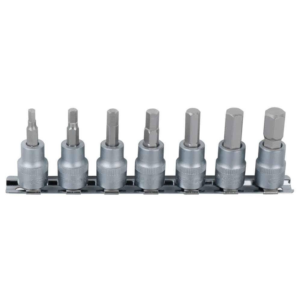 KS Tools 911.1544 1/4" Bit-Stecknuss-Satz Innensechskant, 7-tlg.2,5-8mm