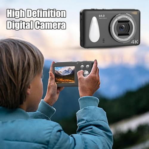 Caméscope numérique 4K HD noir avec écran 2,4 pouces IPS et fonction automatique - 7