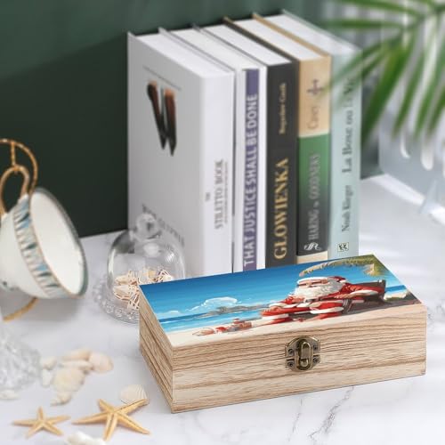 Coffre de rangement Père Noël à la plage, le cadeau rétro idéal - 5