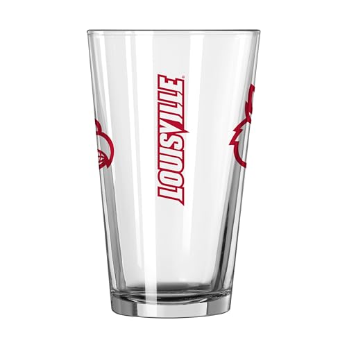 Image of Logo Brands NCAA 16 oz Pint Glass - Durable Glass With Bold Team Color- Chip-Resistant Rim Drinkware For Fans, Tailgates, Home Bars & Everyday Use