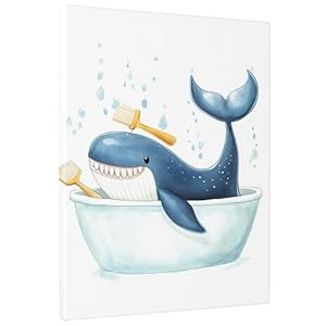 Generisch Niedliche Wal-Badewannen-Wandkunst 40,6x50,8cm