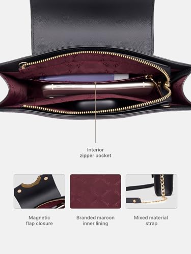 Image of ZOUK Women's Zareen Clutch Bag with Detachable Sling Strap | Vegan Leather | Wedding, Party, Formal