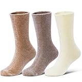 Sockswift Warm Chenille Socks for Women Soft Cozy Winter Thick Crew Fuzzy Socks Set 3 Pairs