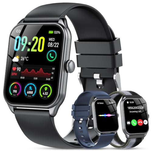 IKT Smartwatch Damen Herren, 1.83" HD Smart Watch, 120+ Modi, Fitness Tracker mit Bluetooth Telefonie… – Ansicht 1