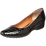  Geox Damen Donna Anniston Keilabsatz mit Krokodilprägung, Schwarz, 39 M EU / 9 B(M)
