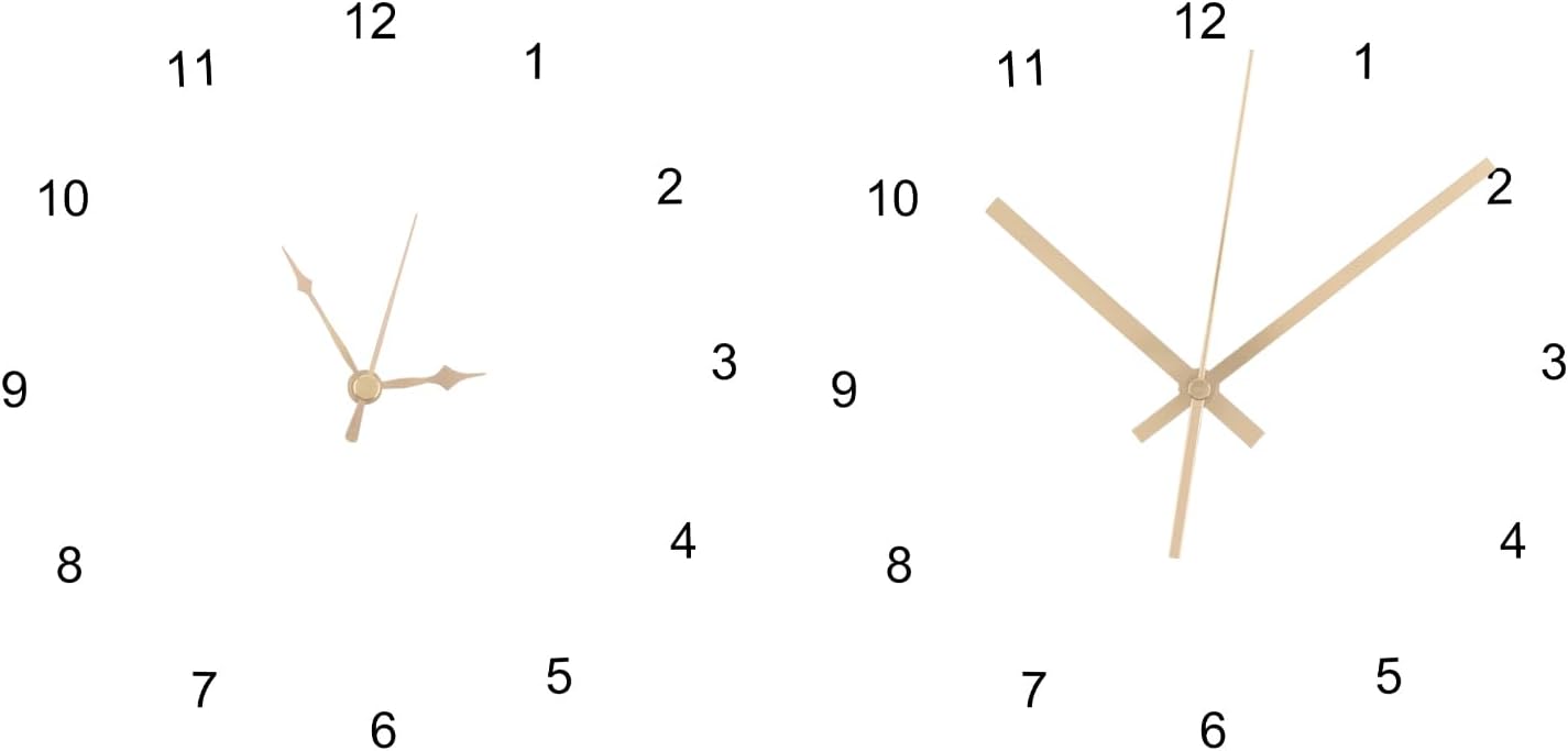 31 mm (1-1/4 inch) Long Shaft Quartz Silent Clock Movement for DIY Repair with 2 Pairs Pointer Hands,Silent Sweep Seconds Mechanism (Gold Hands, 31 mm (1-1/4 inch) Long Shaft-24mm Thread)