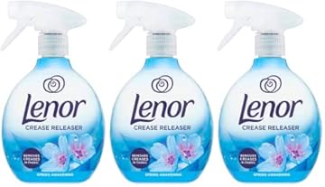 Lenor - Spray antipieghe Crease releaser, rimuove le pieghe dai tessuti Fragranza primaverile "Spring Awakening", confezione da tre, 3 x 500 ml