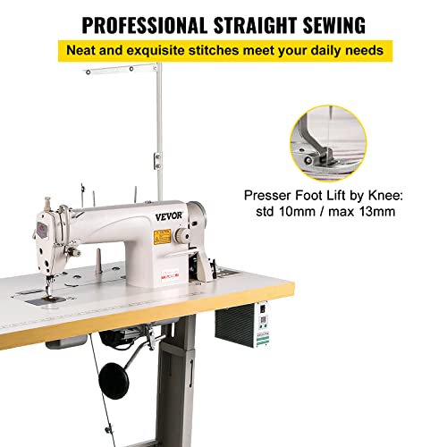 Vevor Industrial Sewing Machine 550W, Upholstery Sewing Machine With Servo Motor + Table Stand Commercial Sewing Machine Ddl8700（Upgrade) #TOP2