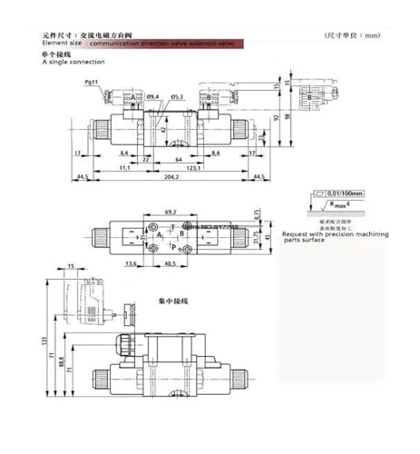 Électrovanne de conversion pression hydraulique 4WE6J61B - 3