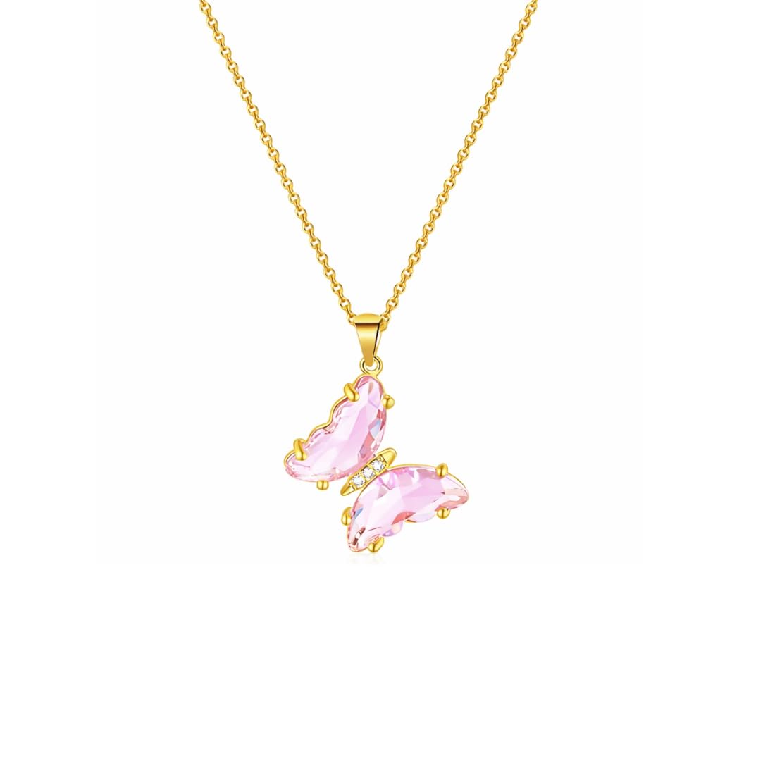 Rose Gold Plated Stylish Butterfly Jewellery Necklace Set for Women, Birthday Gift for girls and women Anniversary Gift for Wife-image-15