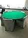 Fitted Round Elastic Edge Solid Green Felt Table Cover for Poker Puzzles Board Games Fits 36 Inch To 48 Inch Round Table - Also Fits 36 Inch Square Table