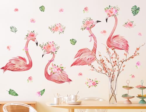 Vinilos Decorativos 3D Flamingo Rosa 2 Láminas 30x90 cm miniatura 1
