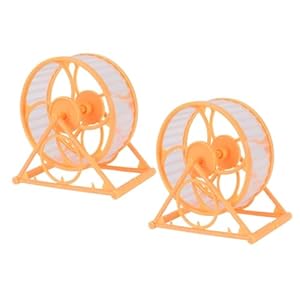 DOITOOL Toys 2Pcs Parrot Exercise Wheel Wheel disc Wheel Small Animals Hamster Spinner Turntable Chinchilla Toy pet Supplies Gerbil Mouse pp Guinea Pig The Bird Runner Guinea Pig Toys