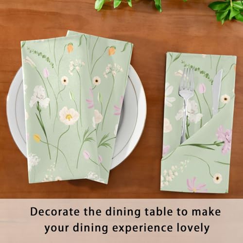Servilletas de Tela Decorativas Florales Pack de 6 20x20 in miniatura 7