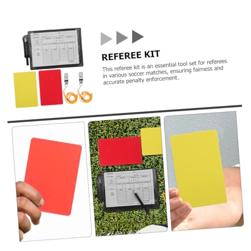 Kit árbitro fútbol con tarjetas, silbato y bloc miniatura 6