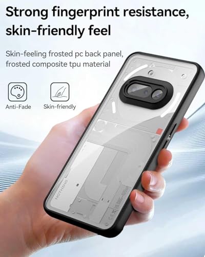 Image of VONZEE Clear Back Case Cover for Nothing Phone 3a 5G | Shockproof Design | Hard Back Cover Case for Nothing Phone 3a 5G (PC & TPU, Black)
