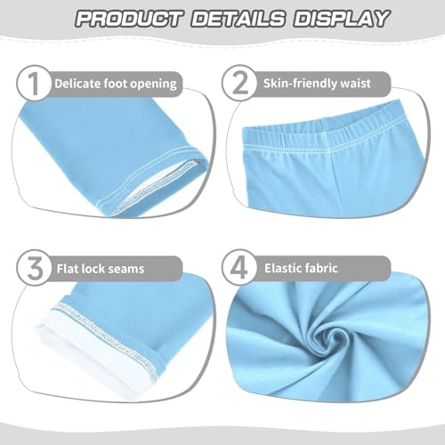 GuoChe Light Sky Blue Shorts for Toddler Girls Cotton Cartwheel Shorts Streetwear Under Skirt3