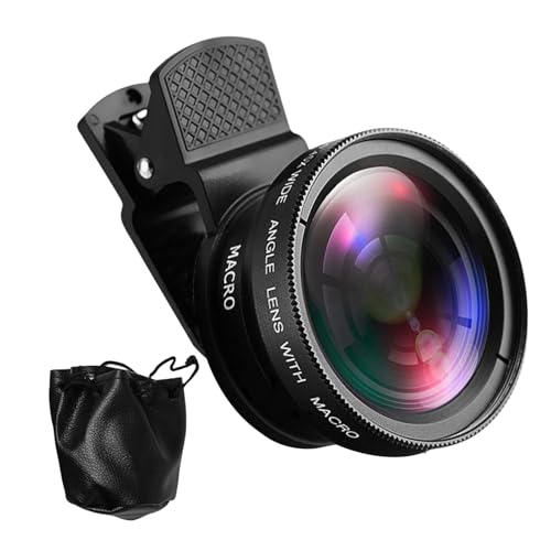 Lente para teléfono celular: complemento de cámara amplia, opción de primer plano de ángulo, clip de zoom óptico premium, dispositivo de fotografía portátil ligero, herramienta de captura de detalles