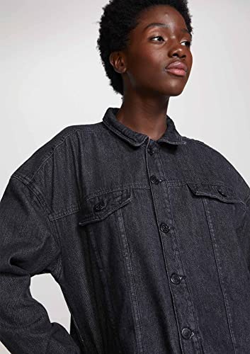Jaqueta Jeans Feminina Oversized - Preto G