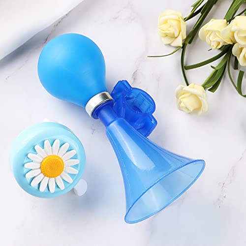 Fahrradklingel Kinder Blumen Fahrradklingel für Mädchen Jungen Kinder+Fahrradhupe Kinder(Blau/Rosa) Cover