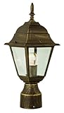 Trans Globe Lighting 4414 RT Outdoor Argyle 15' Postmount Lantern, Rust