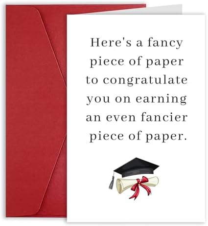 D24TIME Funny Graduation Card Congratulations Congrats Card