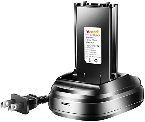 Arcshell Rechargeable Long Range Two-Way Radios With Earpiece 4 Pack Walkie Talkies Li-Ion Battery And Charger Included #TOP4