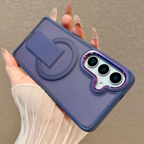 Protection Samsung S23 Plus antichoc violet foncé mat au design épuré et support aimanté
