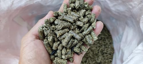 Image of WOODFRESS Wood Pressed Oil Cake Pellets, Cattle & Animal Feed, Plant Fertilizer, Food for Cow, Buffalo & Bulls (Safflower Oilcake Pellets 5Kg)