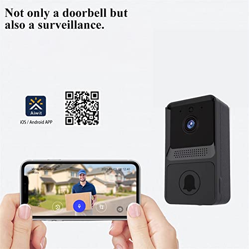 Yanshe Wireless Video Doorbell Camera with Chime, WiFi Video Doorbell Smart Security Door Bell, Rechargeable Doorbell with 2-Way Audio, Real-time Alerts, Night Vision - Image 2
