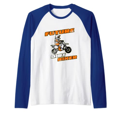 Future Dirt Biker Lustiger Motocross-Entwurf für Kinder Raglan