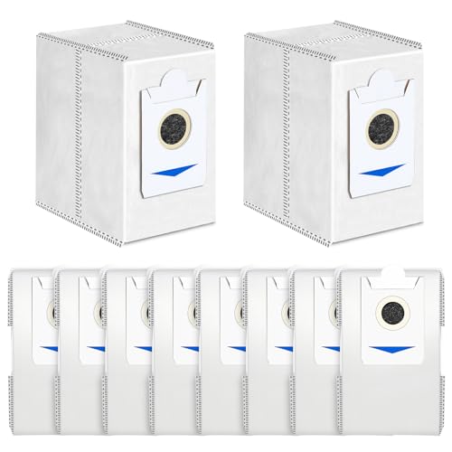 VIEWALL Staubbeutel für Ecovacs T30S/T30S COMBO/X5 Omni/Deebot X2 Omni/X2 Omni Combo/X2 Omni Complete Saugroboter,Aktivkohle Staubbeutel Zubehör,10 Stück 3L Kapazität Staubsaugerbeutel Ersatzteile