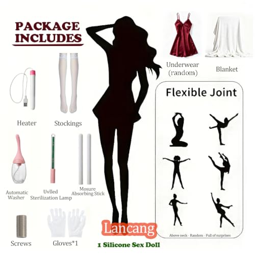 5.31ft High End Life Size Silicone Sex Doll, Full Size Sex Doll Include Multifunctional EVO Alloy Frame Sex Toy Full Body Sex Dol Slender Waist Bulging Hips Big Breasts Realistic Textured Skin - Image 7