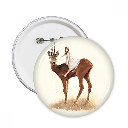 Cadeaux Pins Badge Cerf Animal Lot de 5 Décoration Vêtements Multicolore L